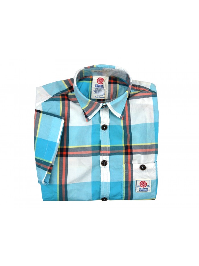 Franklin & Marshall Camicia Uomo Art. SHMR6976 Quadri Turchese Franklin & Marshall Camicia Uomo Art. SHMR6976 Quadri Turchese