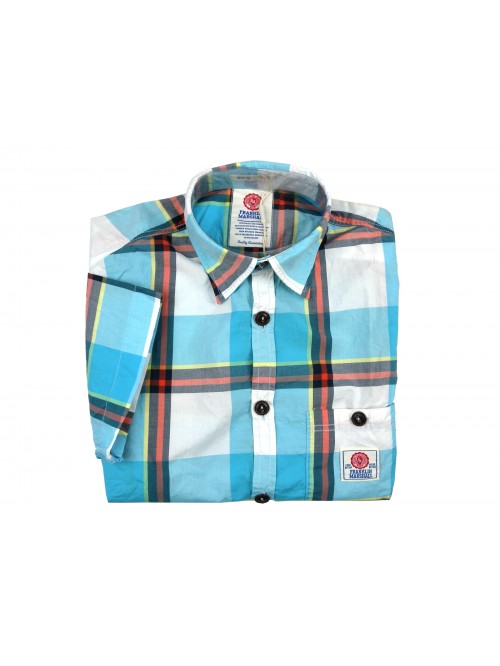 Franklin & Marshall Men's Shirt Art. SHMR6976 Turquoise square Franklin & Marshall Men's Shirt Art. SHMR6976 Turquoise square