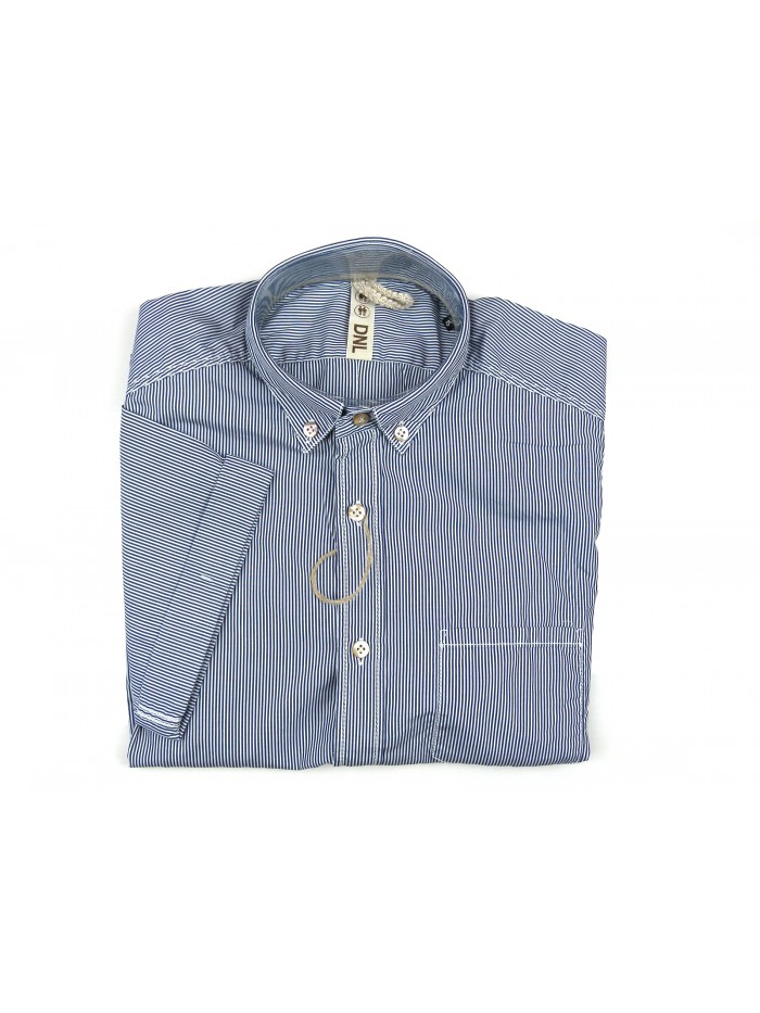DNL Men's Shirt Mod. ECSFEI COL 11 Blue / White Striped DNL Men's Shirt Mod. ECSFEI COL 11 Blue / White Striped