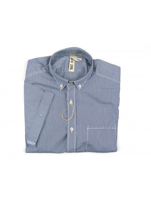 DNL Men's Shirt Mod. ECSFEI COL 11 Blue / White Striped DNL Men's Shirt Mod. ECSFEI COL 11 Blue / White Striped