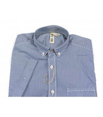 DNL Camicia Uomo Mod. ECSFEI COL 11 Rigata Blu/Bianco 2
