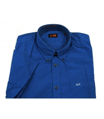 SUN68 Men's Shirt Code Style 11156 COL 58 Bluette 2