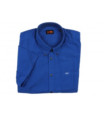 SUN68 Camicia Uomo Code Style 11156 COL 58 Bluette