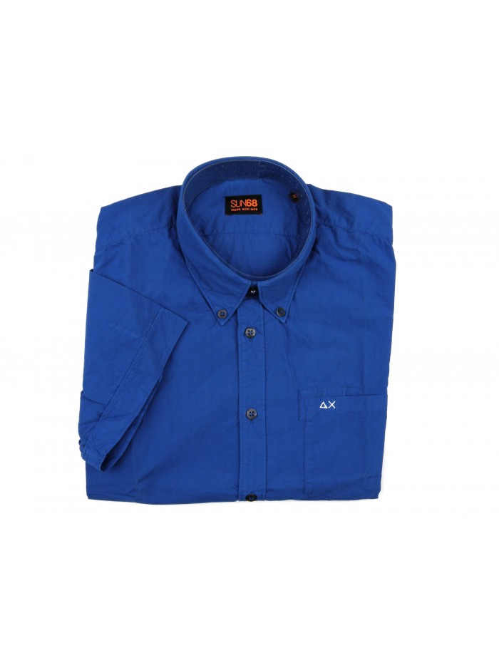 SUN68 Men's Shirt Code Style 11156 COL 58 Bluette SUN68 Men's Shirt Code Style 11156 COL 58 Bluette