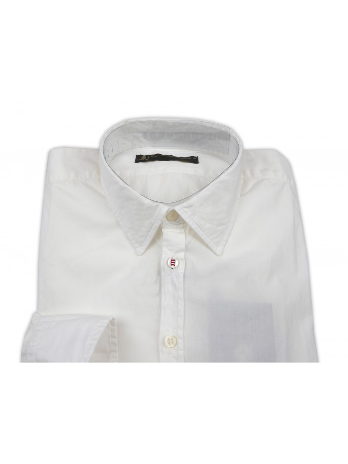 Dondup Men's Shirt Art. TYHRAUCO42 COL 000 Plain White