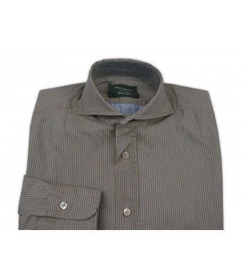 Mazzarelli Men's Shirt Art. 35W / 4 Green striped 2