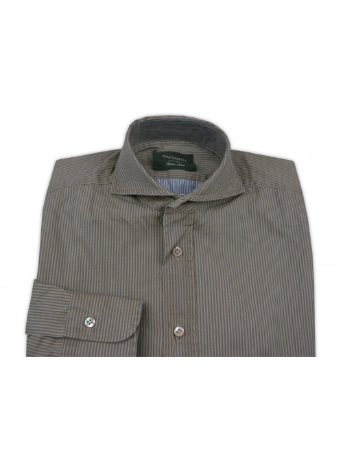 Mazzarelli Camicia Uomo Art. 35W/4 Rigata Verdone