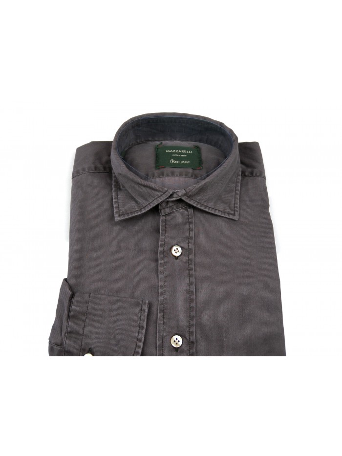 Mazzarelli Camicia Uomo Art. 100W/3 Delavè Vintage Tortora