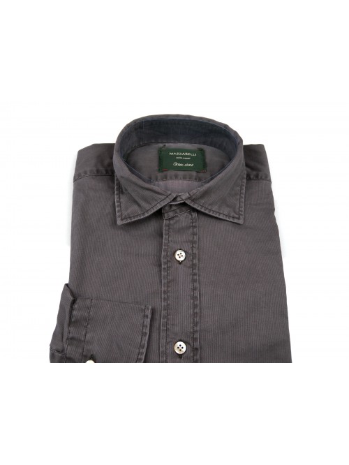 Mazzarelli Camicia Uomo Art. 100W/3 Delavè Vintage Tortora
