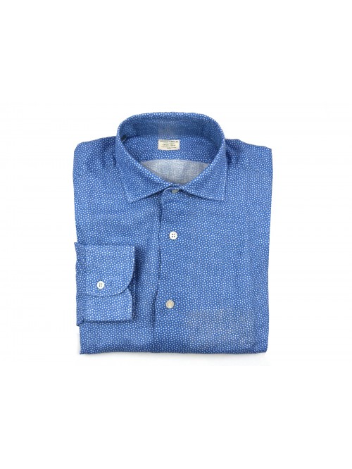 Mazzarelli Camicia Uomo Art. Veccia B113W/8 Microfantasia Stelle Azzurro Mazzarelli Camicia Uomo Art. Veccia B113W/8 Microfantasia Stelle Azzurro