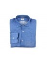 Mazzarelli Men's Shirt Art. Veccia B113W / 8 Blue Stars Micro-pattern