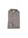 Mazzarelli Men's Shirt Art. Veccia B119 Micro-pattern Brown Circles