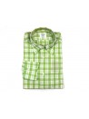 Mazzarelli Camicia Uomo Art. Button Down Quadri Verde Lime