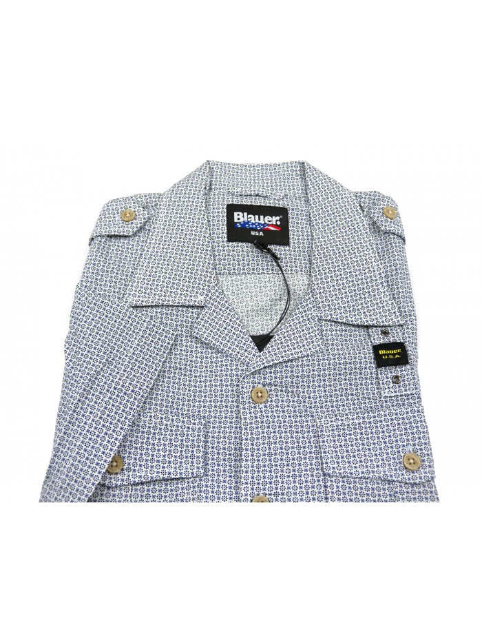 Blauer Men's Shirt Art. BLU2300003730 FOI Flowers Micro-pattern