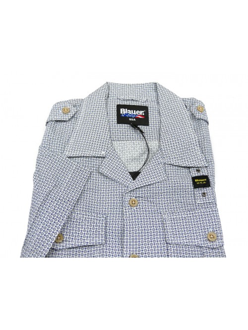 Blauer Men's Shirt Art. BLU2300003730 FOI Flowers Micro-pattern