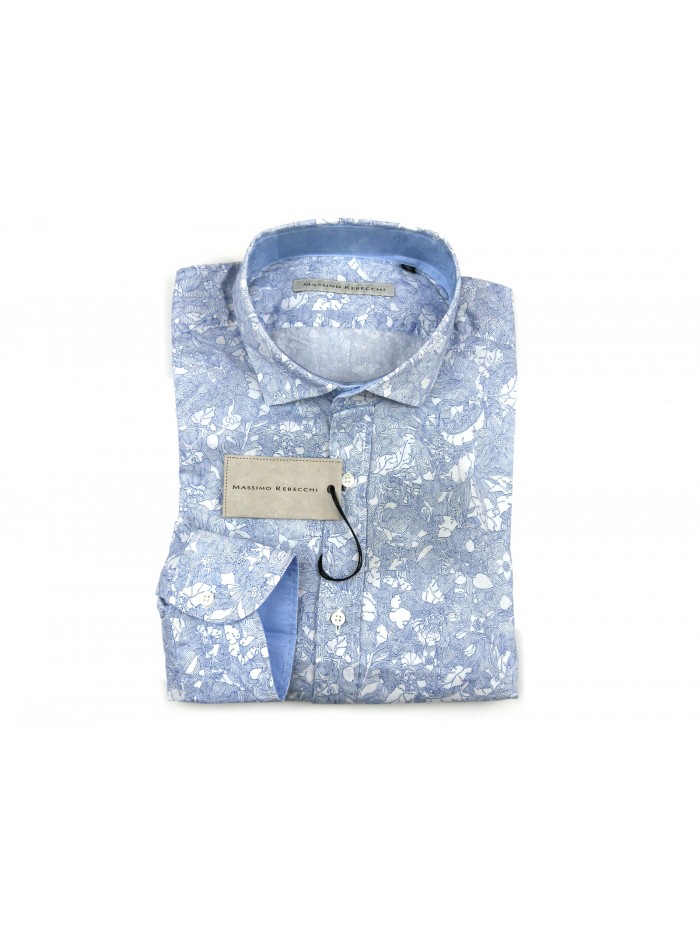 Massimo Rebecchi Men's Shirt Art. QOB413CL Floral Massimo Rebecchi Men's Shirt Art. QOB413CL Floral