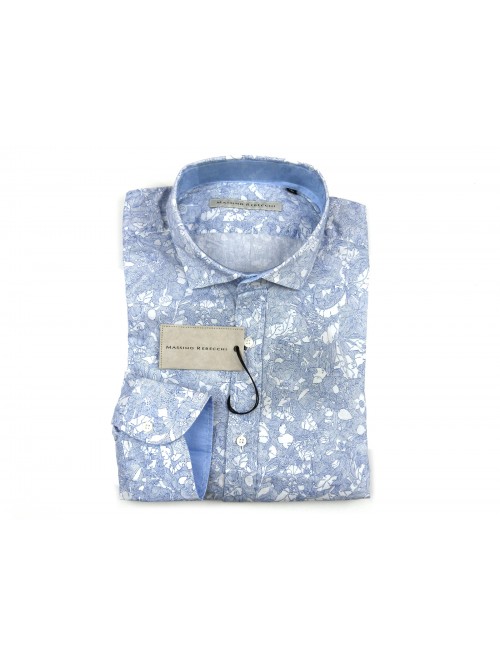 Massimo Rebecchi Men's Shirt Art. QOB413CL Floral Massimo Rebecchi Men's Shirt Art. QOB413CL Floral