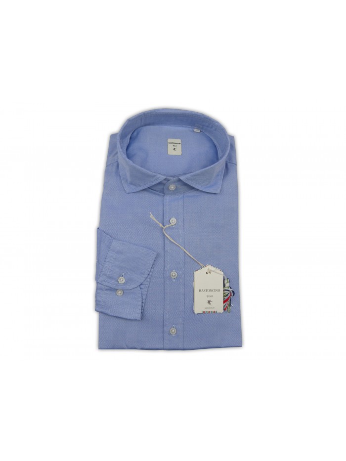 Bastoncino Camicia Uomo Art. BOXFORD Mod. Simo Azzurro