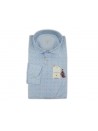 Bastoncino Camicia Uomo Art. B438 Quadretti con Fiori Rossi