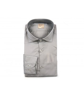 Michael Coal Men's Shirt Art. 572 POP Plain Pearl Gray