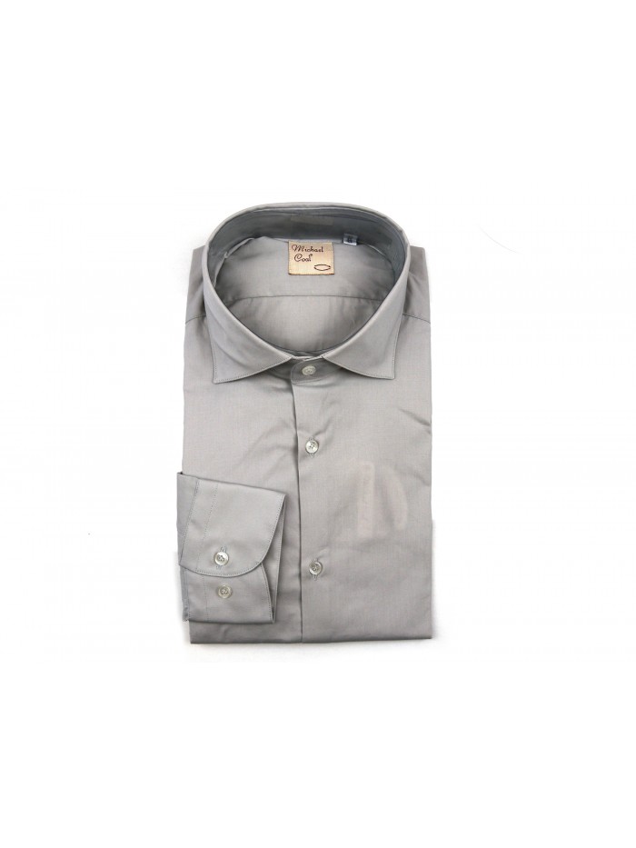 Michael Coal Men's Shirt Art. 572 POP Plain Pearl Gray Michael Coal Men's Shirt Art. 572 POP Plain Pearl Gray