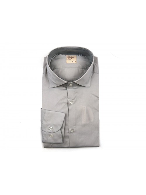 Michael Coal Men's Shirt Art. 572 POP Plain Pearl Gray Michael Coal Men's Shirt Art. 572 POP Plain Pearl Gray