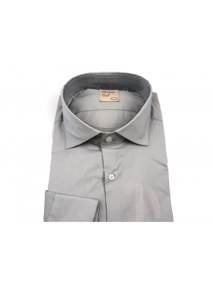 Michael Coal Men's Shirt Art. 572 POP Plain Pearl Gray
