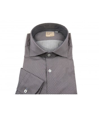 Michael Coal Man Shirt Art. 572 Pois White / Taupe 2