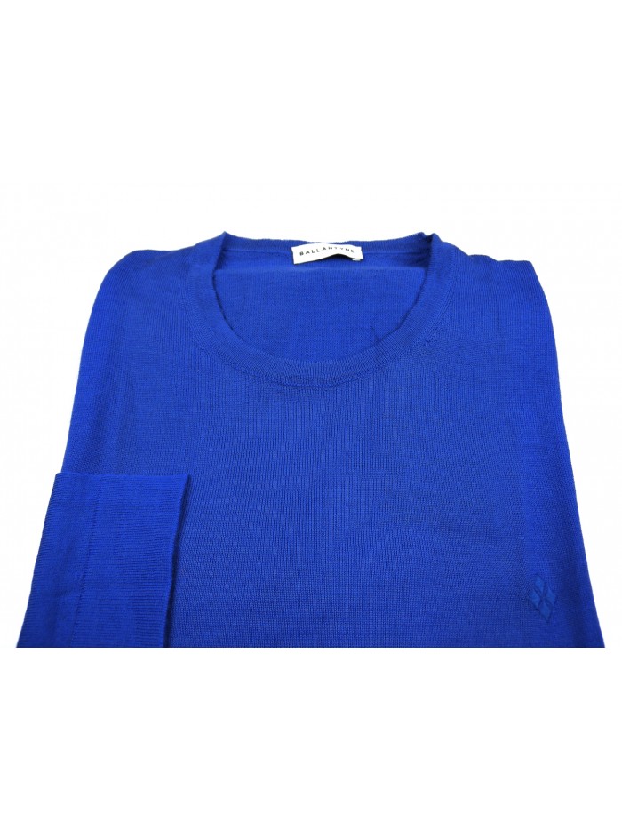 Ballantyne Maglia Uomo Art. R-Neck Pull Elettrico Bluette