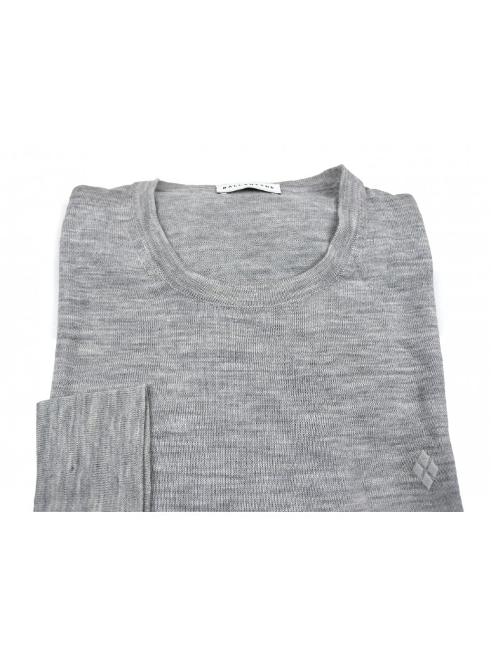 Ballantyne Men's Sweater Art. R-Neck Pull Gray Gravel