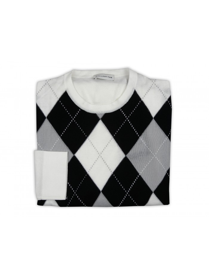 Ballantyne Men's Shirt Mod. 2CK24014C04 80310 Rhombus Pearl Gray Ballantyne Men's Shirt Mod. 2CK24014C04 80310 Rhombus Pearl Gray