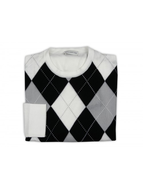 Ballantyne Maglia Uomo Mod. 2CK24014C04 80310 Rombi Grigio Perla Ballantyne Maglia Uomo Mod. 2CK24014C04 80310 Rombi Grigio Perla