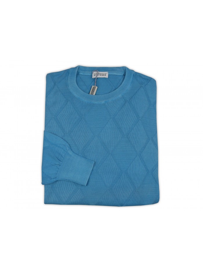Andrea Fenzi Maglia Uomo Mod. F7212G01 COL 4305 Azzurro Andrea Fenzi Maglia Uomo Mod. F7212G01 COL 4305 Azzurro