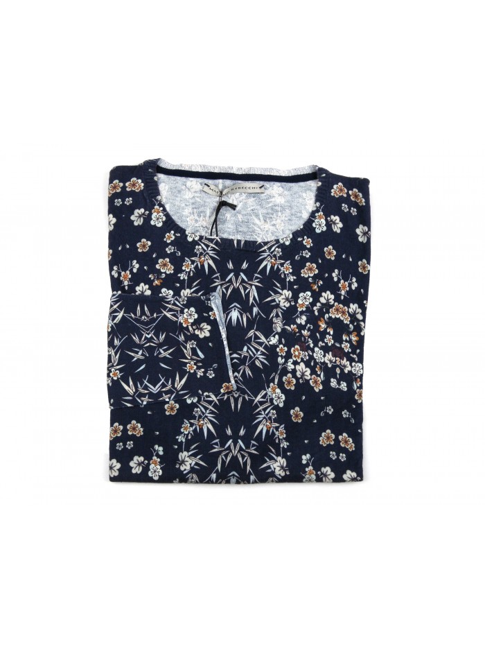 Massimo Rebecchi Maglia Uomo Mod. SOB612KH COL 002 Floreale Blu Massimo Rebecchi Maglia Uomo Mod. SOB612KH COL 002 Floreale Blu