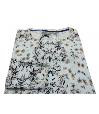 Massimo Rebecchi Men's Shirt Mod. SOB612KH COL 063 Floral Aqua 2