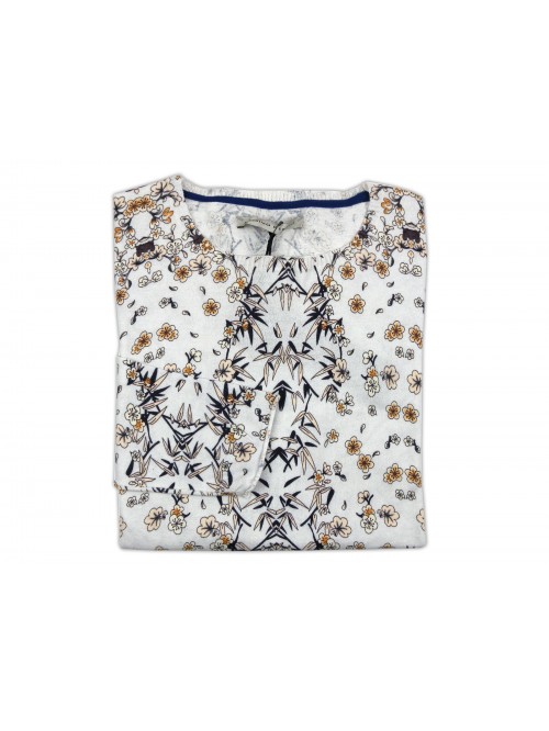 Massimo Rebecchi Men's Shirt Mod. SOB612KH Floral Cream Massimo Rebecchi Men's Shirt Mod. SOB612KH Floral Cream