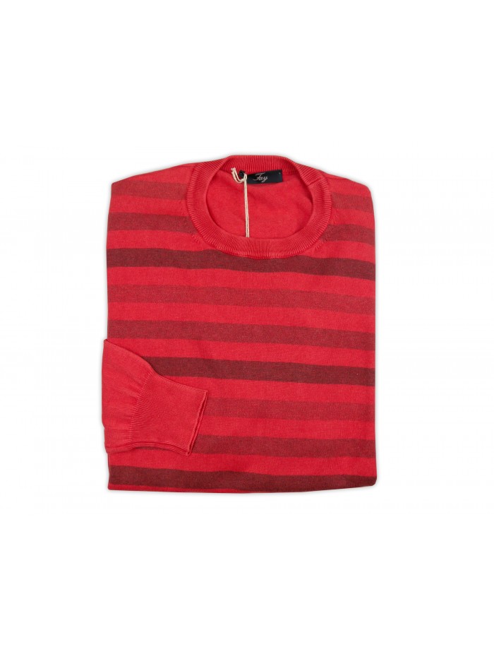 Fay Maglia Uomo Mod. NMMC118287T Rigata Rosso Fay Maglia Uomo Mod. NMMC118287T Rigata Rosso