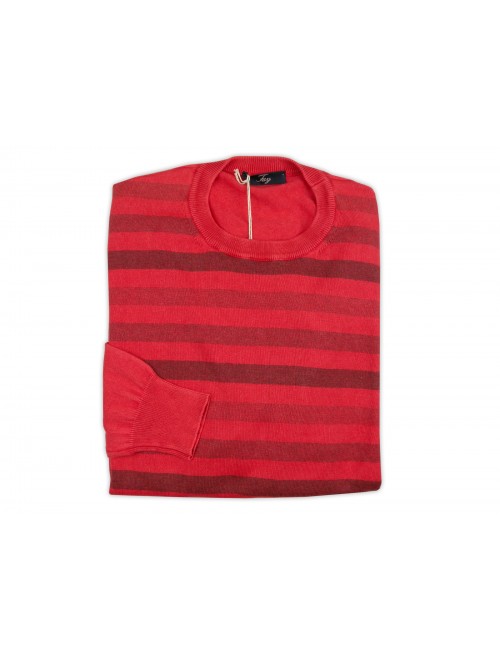 Fay Man Shirt Mod. NMMC118287T Red Striped Fay Man Shirt Mod. NMMC118287T Red Striped