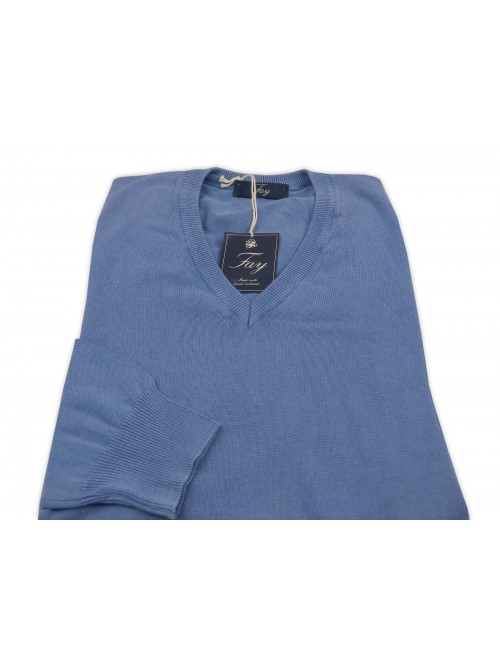 Fay Man Shirt Mod. NMMC122224TEVP Unit V Blue sugar paper