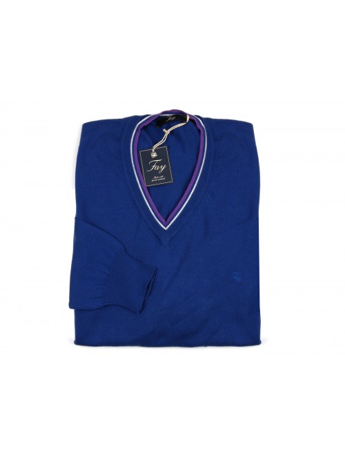 Fay Maglia Uomo Mod. NMMC1222300DXM COL 605 Bluette Fay Maglia Uomo Mod. NMMC1222300DXM COL 605 Bluette