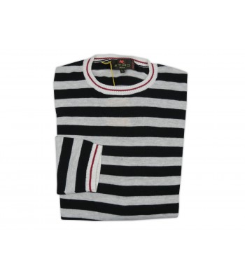 Etro Men's Shirt Mod. 17050 9200 VAR 100 Blue / Pearl Striped