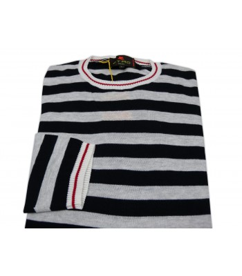 Etro Maglia Uomo Mod. 17050 9200 VAR 100 Rigato Blu/Perla 2