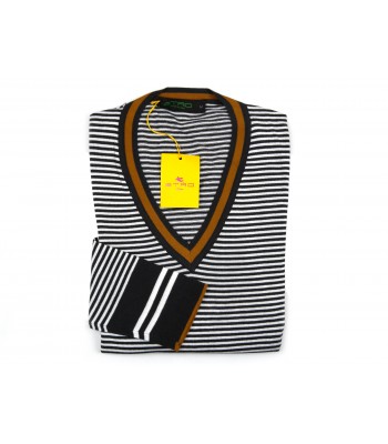 Etro Men's Shirt Mod. 1650 39356 VAR 100 Brown / White Striped