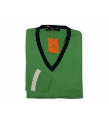 Etro Men's Shirt Mod. 13874 9720 VAR 512 Green / Blue Band