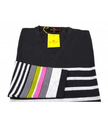 Etro Maglia Uomo Mod. 17063 9210 VAR 100 Rigato Marrone/Perla 2