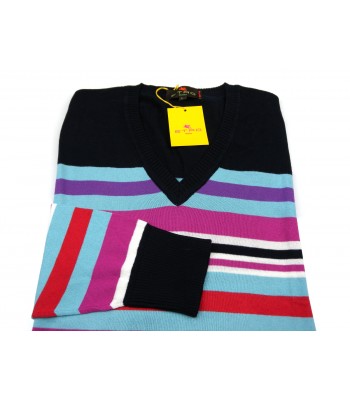 Etro Men's Shirt Mod. 17056 9204 VAR 200 Striped Blue / Multicolor 2