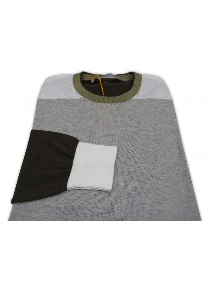 Etro Men's Shirt Mod. 14353 9802 VAR 3 Bands Gray / Brown