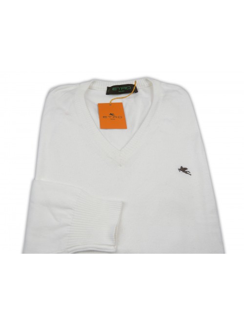 Etro Maglia Uomo Mod. 1413067 VAR 0990 Unita Bianco