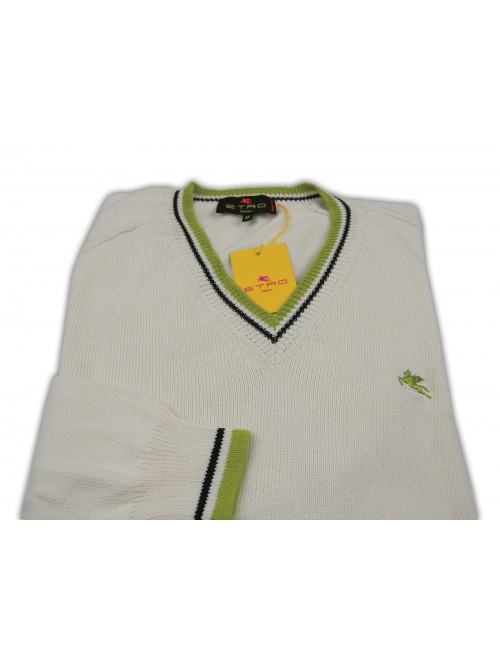 Etro Men's Shirt Mod. 17103 9232 VAR 991 Combined with Cream stripes