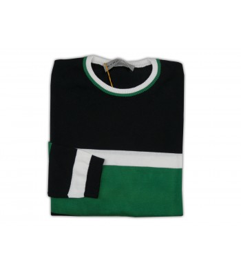 Etro Maglia Uomo Mod. 14389 9823 VAR 200 Bande Blu/Verde/Bianco